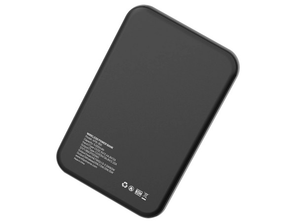 Batería Portátil Klip Xtreme PowerMag 5000 KPB-350 de 5.000 mAh, Carga Inalámbrica, USB Tipo C. Color Negro.