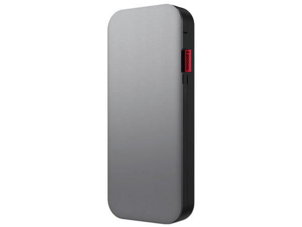 Cargador Portatil Lenovo Go de 20.000mAh, USB Tipo C y USC Tipo A, Color Gris.