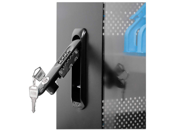 Gabinete de carga MANHATTAN con 10 contactos de corriente alterna, Portátil para escritorio o montaje en pared, Color Negro.
