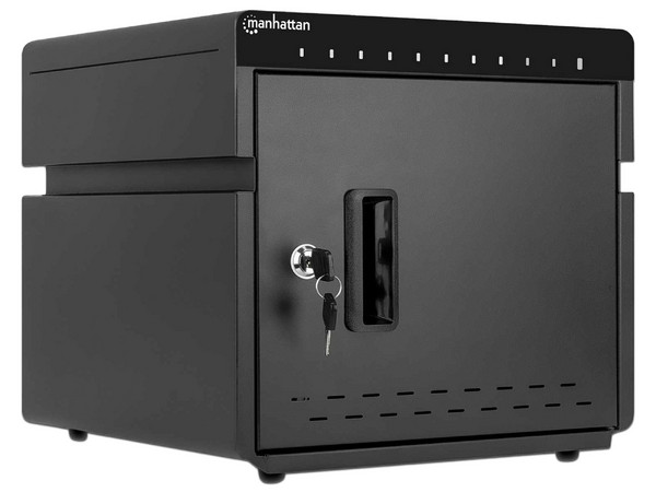 Gabinete de Carga Manhattan 715942, 10 puertos USB-C PD, Soporta Pantallas de hasta 11