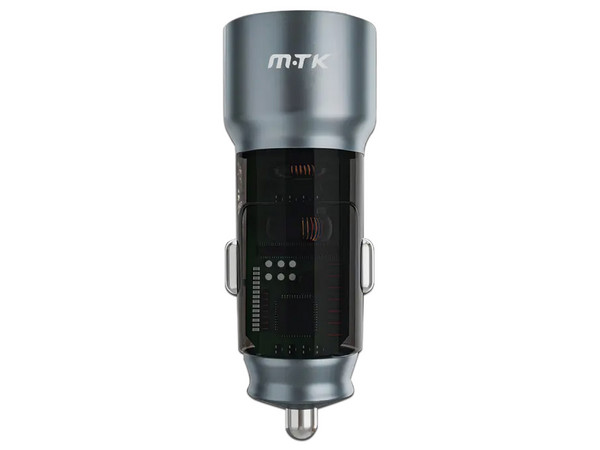 Cargador de Auto MTK 0054929 de 38W, Incluye Cable USB. Color Negro.
