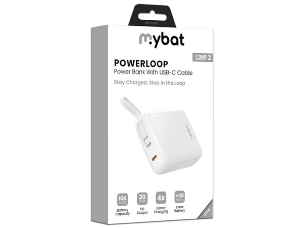 Batería Externa MYBAT Powerbank USB-C de 10000mAH.