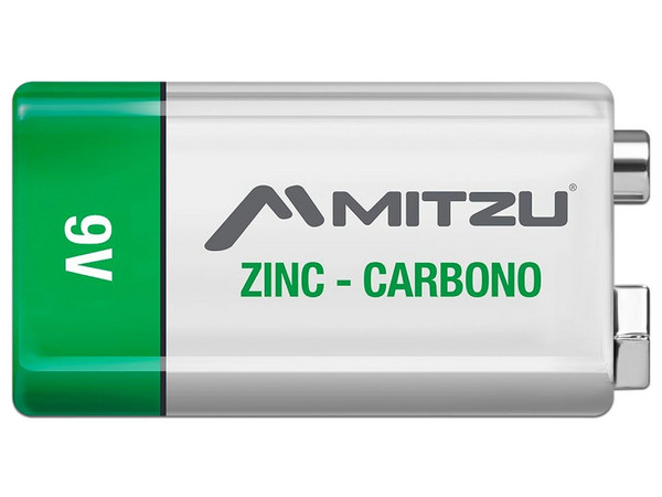 Pila Mitzu ExtraLife AP-1C de 9V, Alcalinas Cuadrada, 250mAh.