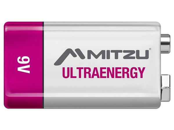 Batería Recargable Mitzu UltraEnergy Cuadrada de 9 Volts, de 250 mAh, Ni-MH.