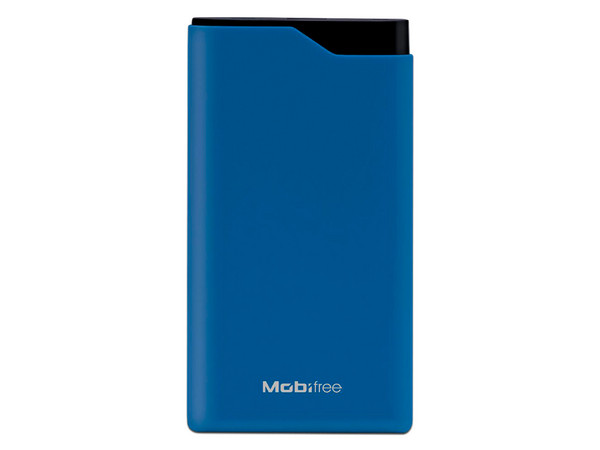 Batería Portátil recargable Mobifree Powerfree, Powerbank de 6,000 mAh. Color Azul.