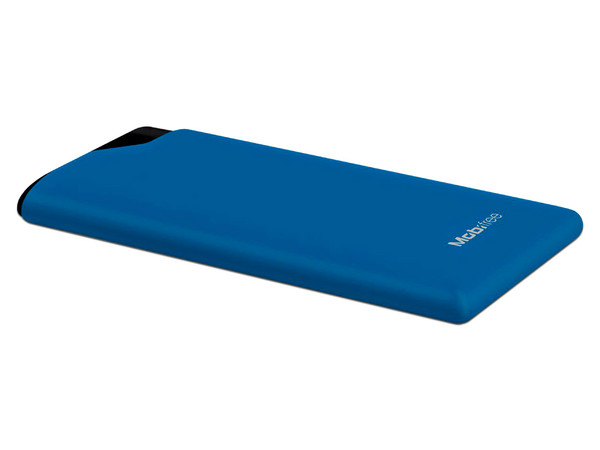 Batería Portátil recargable Mobifree Powerfree, Powerbank de 6,000 mAh. Color Azul.