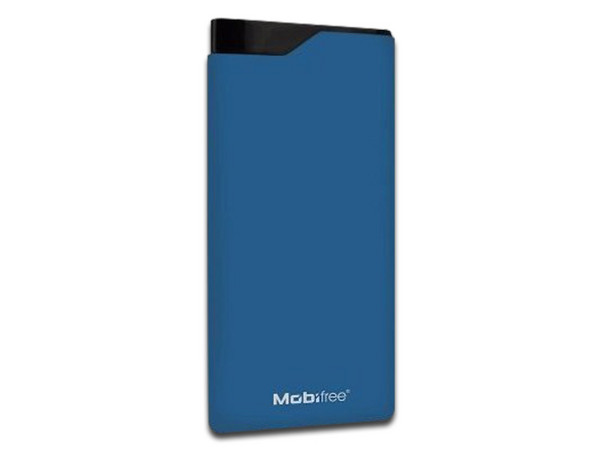Batería Portátil recargable Mobifree MB-923507, Powerbank de 10,000 mAh. Color Azul.