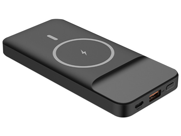 Batería Portátil Power Bank Nextep NE-431N de 10000mAh, Carga Inalámbrica, USB, USB-C. Color Negro.