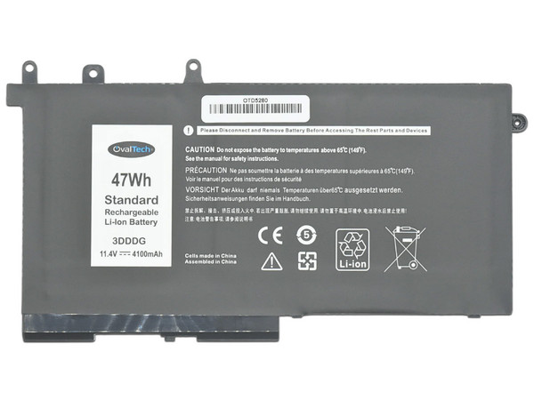 Batería OvalTech OTD5280, 3 Celdas de Li-Ion, 11.4V,  Para Laptops Dell Latitud.