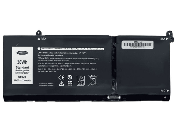 Batería Interna OvalTech OTDG91J0, 11.25V, Para Laptops Dell Latitude Series e Inspiron Series. Color Negro.
