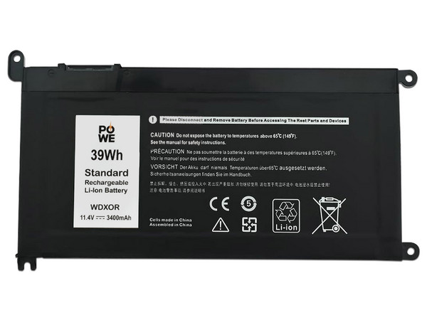 Batería Para Laptop POWE BTRY12192, Compatible con WDX0R, 3400mAh. Color Negro.