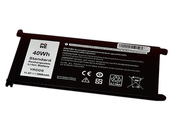 Batería para Laptop POWE BTRY12229, Compatible con Dell YRDD6, 3500mAh. Color Negro.
