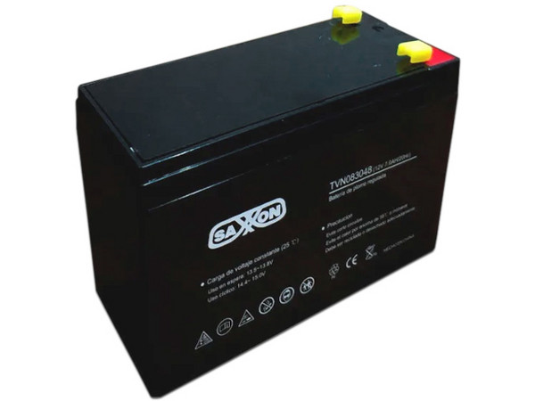 Batería de Respaldo SAXXON de 12V, compatible DSC/CCTV.