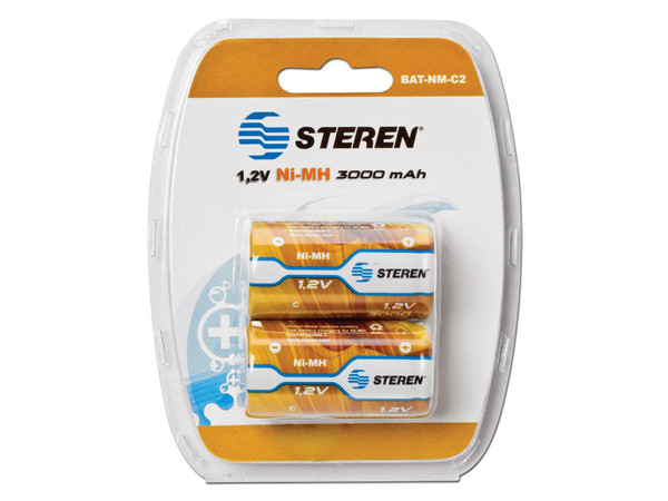 Batería recargable de níquel-metal tipo C, de 1.2 Volts, de 3000 mAh.