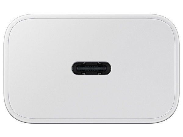 Cargador de pared Samsung EP-T2510NWEGMX, USB-C, 5V, 2A, 25W, Carga Rápida PD 3.0. Color Blanco.