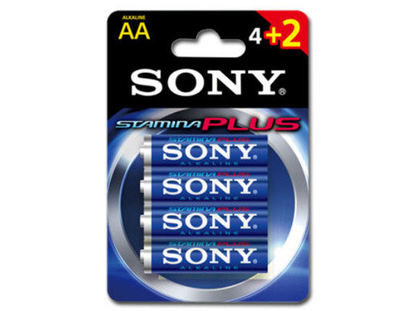 Paquete de 4 pilas Sony Stamina Plus AM3-B4X2D tipo AA alcalina de 1.5V.