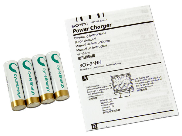 Cargador de Baterías AA y AAA Sony CycleEnergy incluye 4 baterías.
