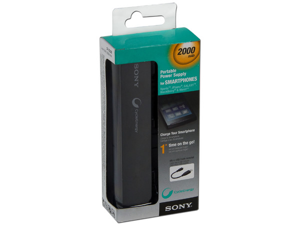 Cargador USB Portátil Sony CP-ELSB. Color Negro.