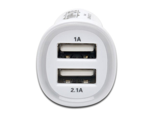 Cargador para Auto Tripp-Lite con 2 puertos USB. Color Blanco.