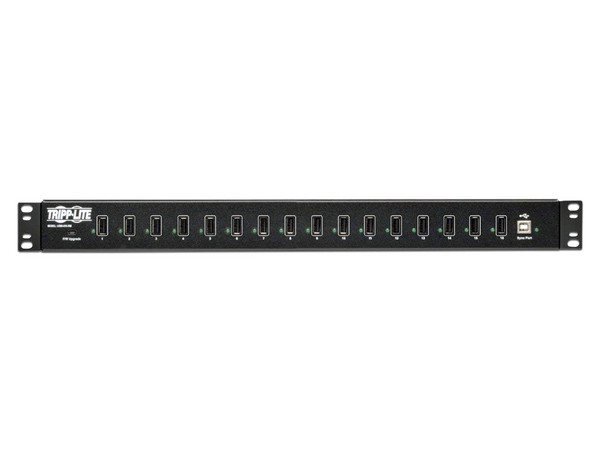 Estación de carga TRIPPLITE de 16 puertos USB, 5V. Color negro.