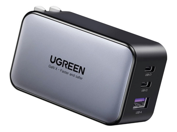 Cargador Universal UGREEN de 65W, 2 puertos USB-C, 1 puerto USB-A, PD 3.0, QC 4.0