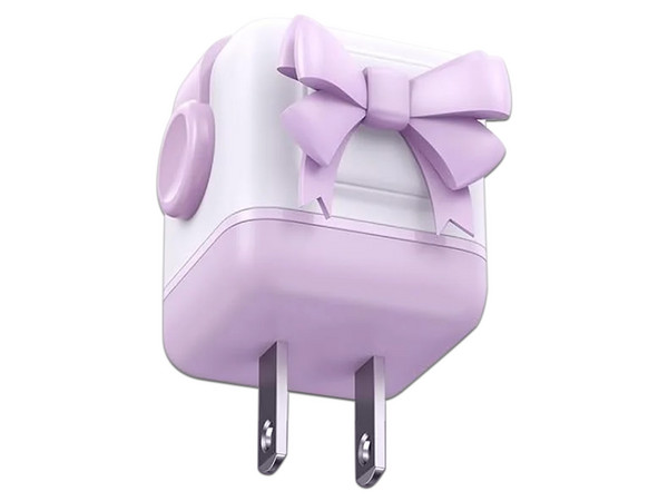 Cargador de Pared Ugreen Nexode Mini GaNRobot de 30W, 1 puerto USB-C de carga rápida, Tecnología GaN II, Pantalla LED. Color Morado.