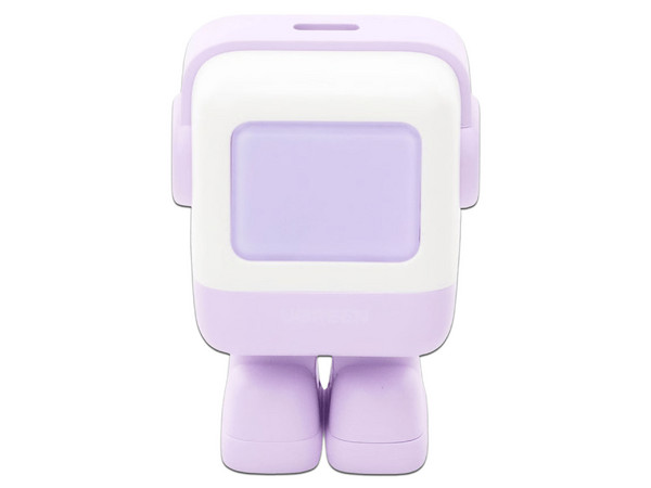 Cargador de Pared UGREEN 25036B GaNRobot de 30W, 1 puerto USB-C de carga rápida, Tecnología GaN II, Pantalla LED. Color Lila.