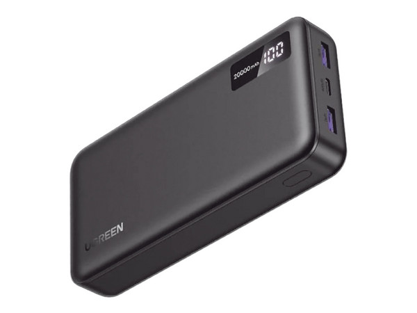 VEGER Power Bank 20000mAh Con Ricarica Rapida 22,5W – PD3.0, QC4.0, 3 Uscite, Display LED, Compatto Per Viaggi
