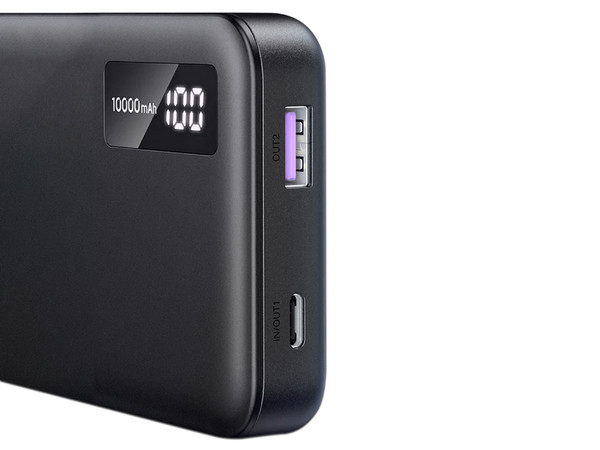 Batería Portátil Recargable Ugreen Nexode, Power Bank de 10,000 mAh, 1 puertos USB-A QC 3.0 y 1 puerto USB-C PD 3.0. Color Negro.