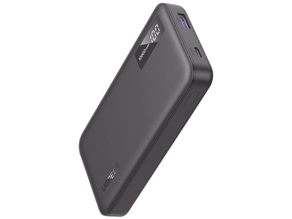 Batería Portátil Recargable Ugreen Nexode, Power Bank de 10,000 mAh, 1 puertos USB-A QC 3.0 y 1 puerto USB-C PD 3.0. Color Negro.