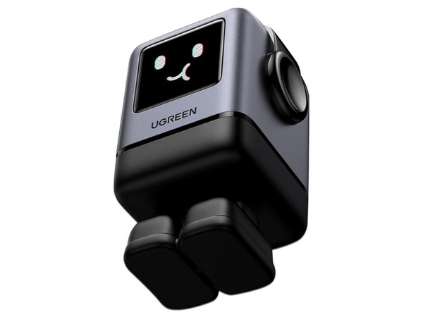 Cargado de Pared UGREEN 45514B RobotGaN de 100W, 3 Puertos USB Tipo C, 1 Puerto USB Tipo A, Zapato Magnético Extraíble. Color Gris.