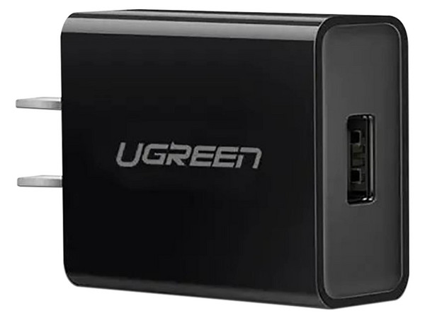 Cargador Ugreen 60495, Carga Rápida de 18W, USB-A. Color Negro.