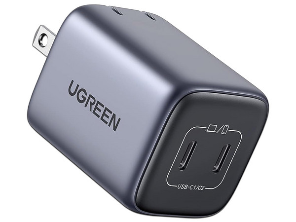 Cargador Universal UGREEN de 45W, 2 puertos USB-C, PD 3.0, QC 4.0