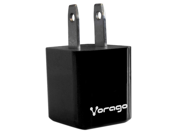 Cargador de Pared Vorago AU-105, con 1 puerto USB. Color Negro.