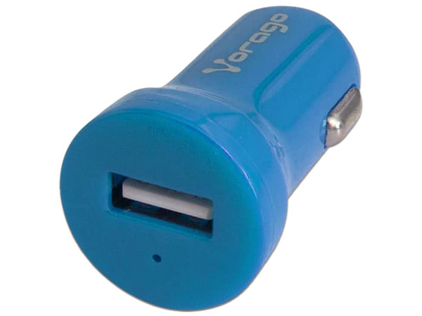 Cargador para auto Vorago AU-101 portátil, USB. Color Azul.