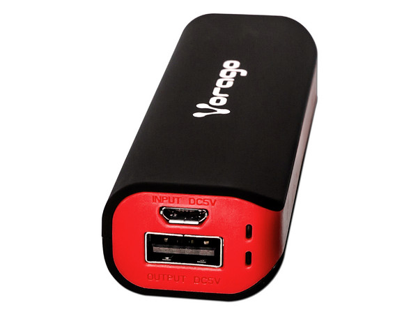 Batería Portátil recargable Vorago POWER BANK 107 de 2600 mAh.