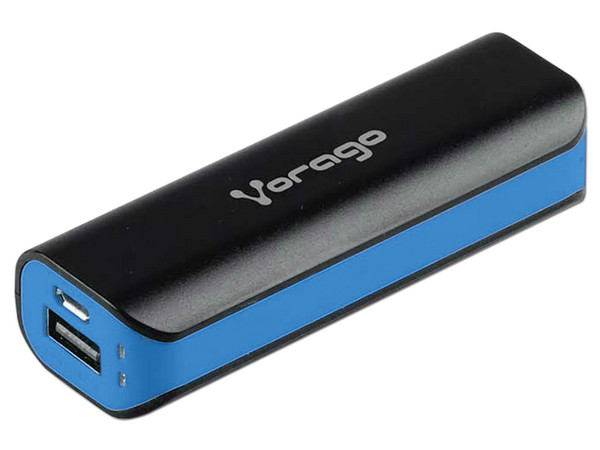 Batería Portátil recargable Vorago POWER BANK 109 de 2200 mAh. Color Azul.