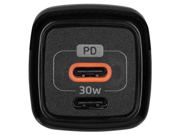 Cargador de Pared Vorago AU-355, 2 Puertos USB Tipo C, 30W, Color Negro.