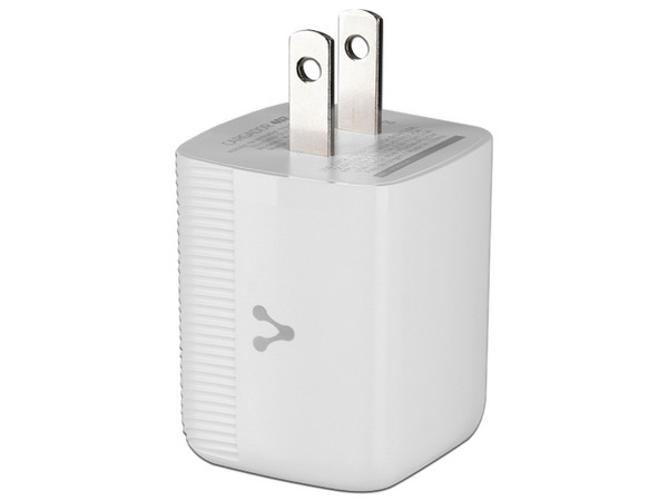 Cargador de pared Vorago AU-402 con 1 puerto USB Tipo C, 45w carga rápida. Color Blanco.