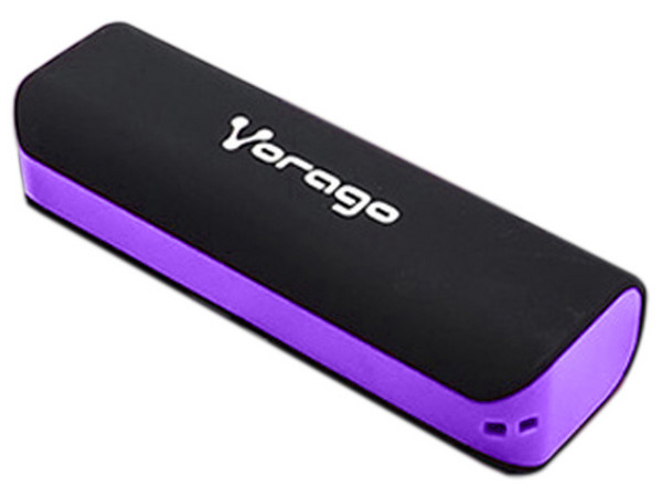 Batería Portátil recargable Vorago PB150, 2200 mAh. Color Negro y Morado.
