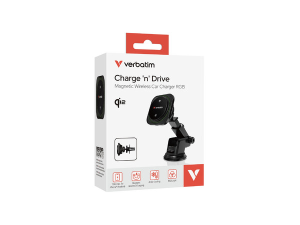 Cargador Inalámbrico, Verbatim Magnético, Tipo C, Ventilador de Enfriamiento, Iluminación RGB, Qi2.