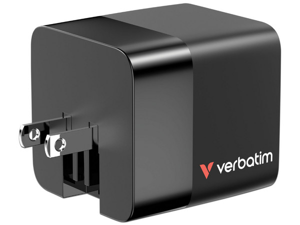 Cargador Verbatim, 65W, 2x USB-C, 1x USB-A, Carga rápida, 100V-240V, Negro.