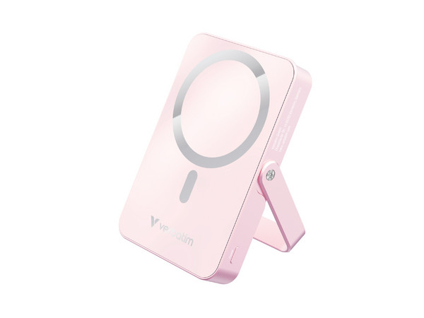 Cargador Portátil Verbatim 32267 de 10000mAh, Con Carga Inalámbrica. Color Rosa.
