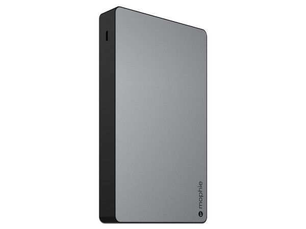 Batería Portátil recargable Mophie Powerstation XXL de 20,000 mAh, con tres puertos USB 2.0 para Smartphones y Tablets. Color gris.