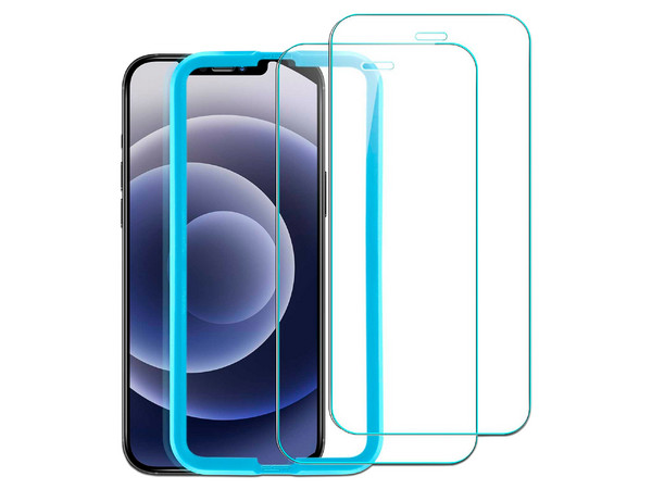 Protector de pantalla ESR 3C03201420101 de vidrio para iPhone 12 y 12 Pro paquete de 2 piezas. Color Transparente.
