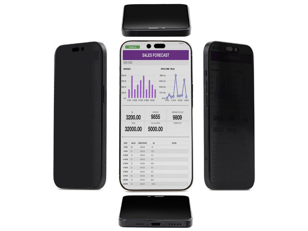 Filtro de privacidad StarTech I16T3-PRIVACY-SCREEN de vidrio templado para iPhone 16 Pro. Color Negro.