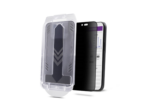 Filtro de privacidad StarTech I16T3-PRIVACY-SCREEN de vidrio templado para iPhone 16 Pro. Color Negro.