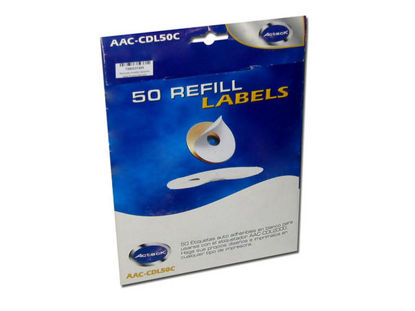 Etiquetas para CD Auto-adheribles para su uso con Acteck CDLAB-2000, 50 piezas