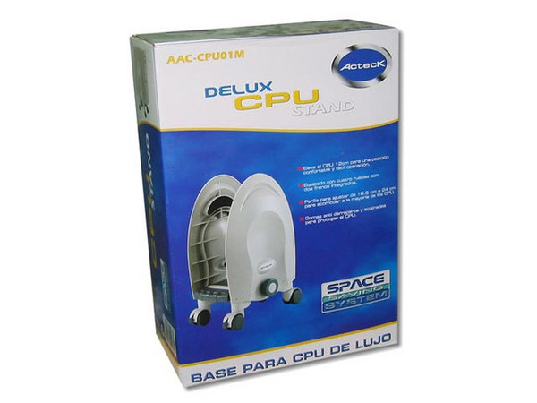 Base móvil para CPU de altura ajustable.