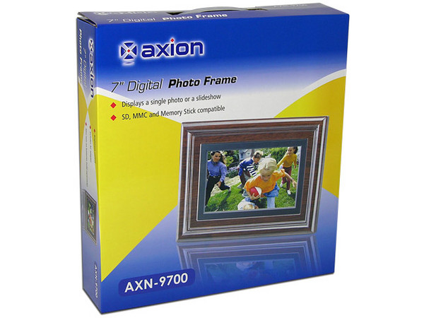 Portarretrato Digital AXION LCD de 7 pulgadas, Reproduce JPEG.